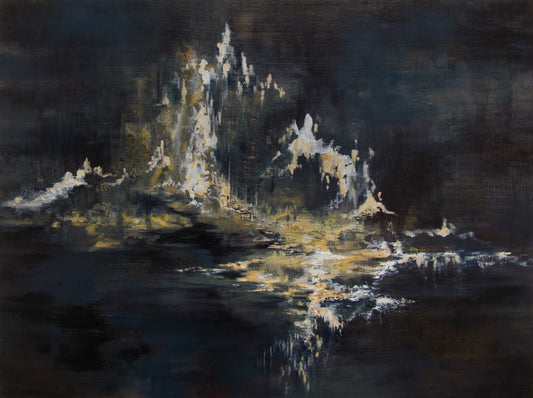 Abstract flames on a dark background