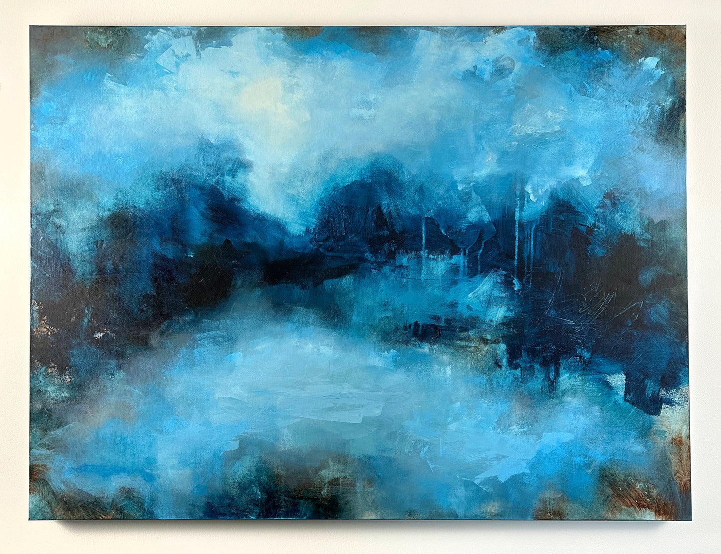 Blue abstract landscape