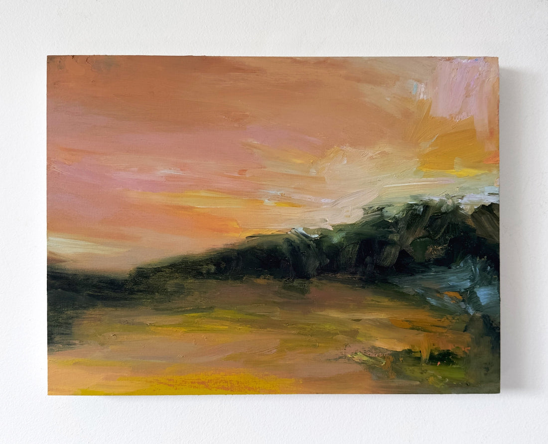Evening Study in Peach and Gold